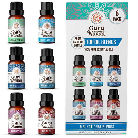 6 Essential Oil Blends Set, 10 ML