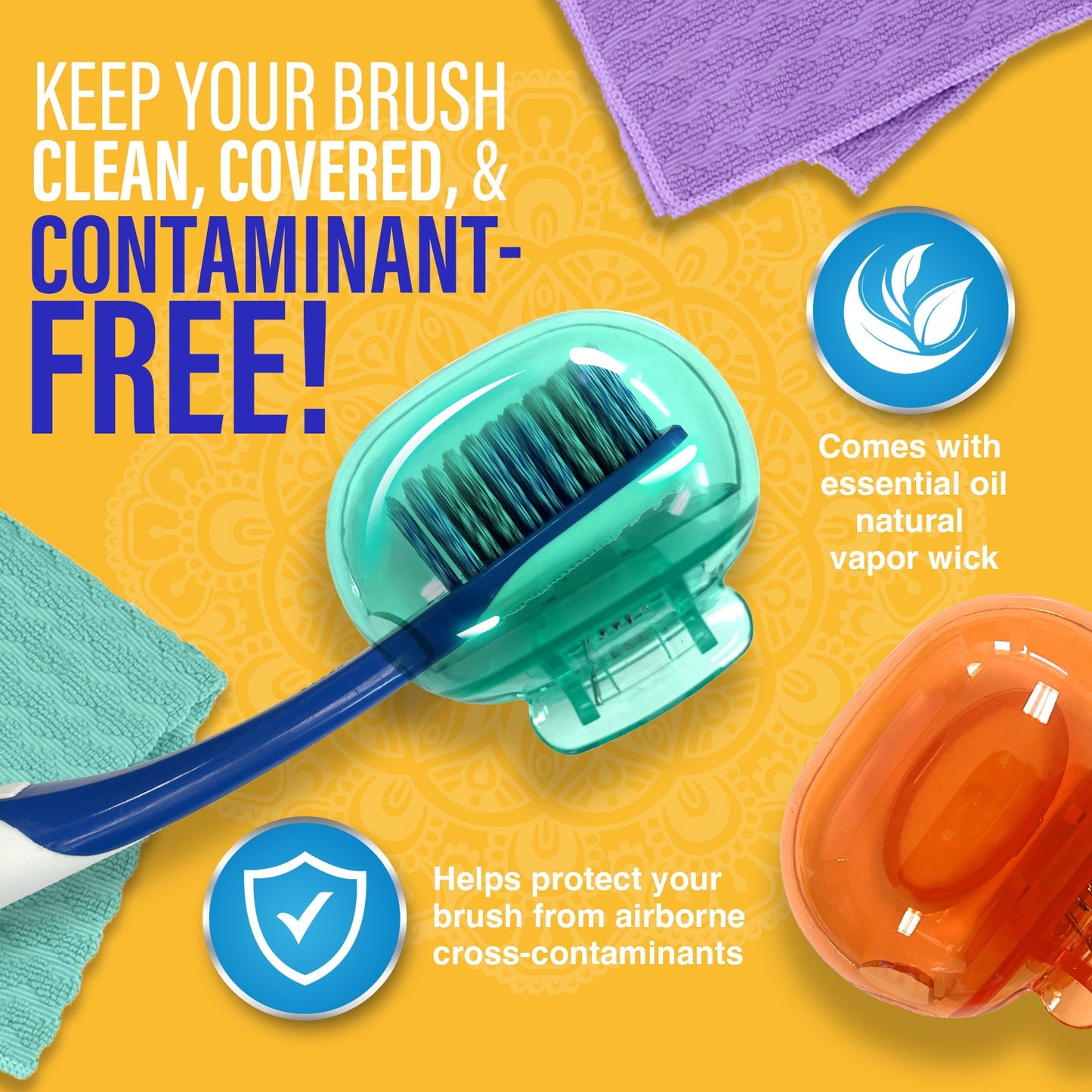 Brush Pod Toothbrush Protector - 4 Count (Colors may vary)