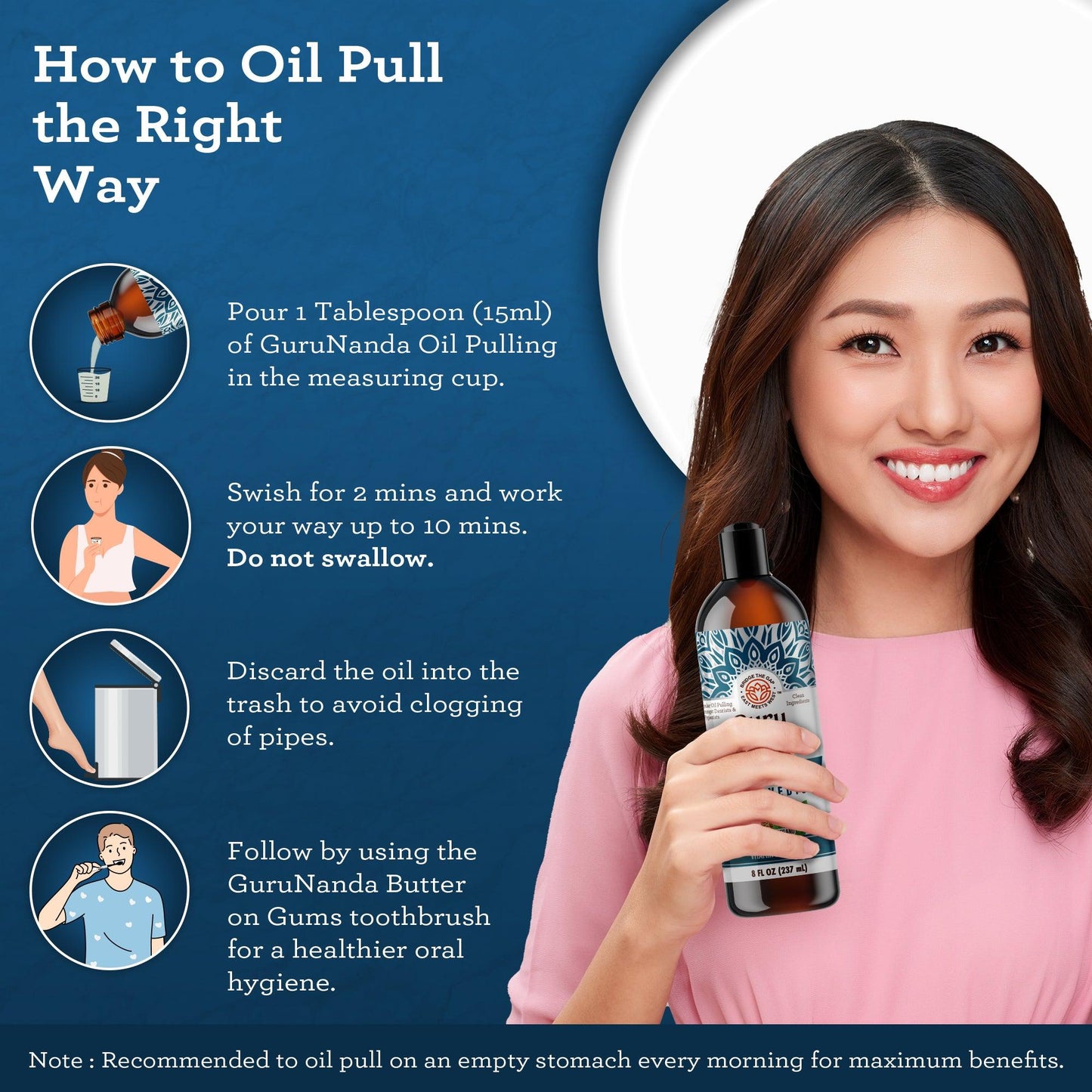 Advanced Formula Pulling Oil for Teeth & Gums, 8 Fl Oz ¨C 3 Pk