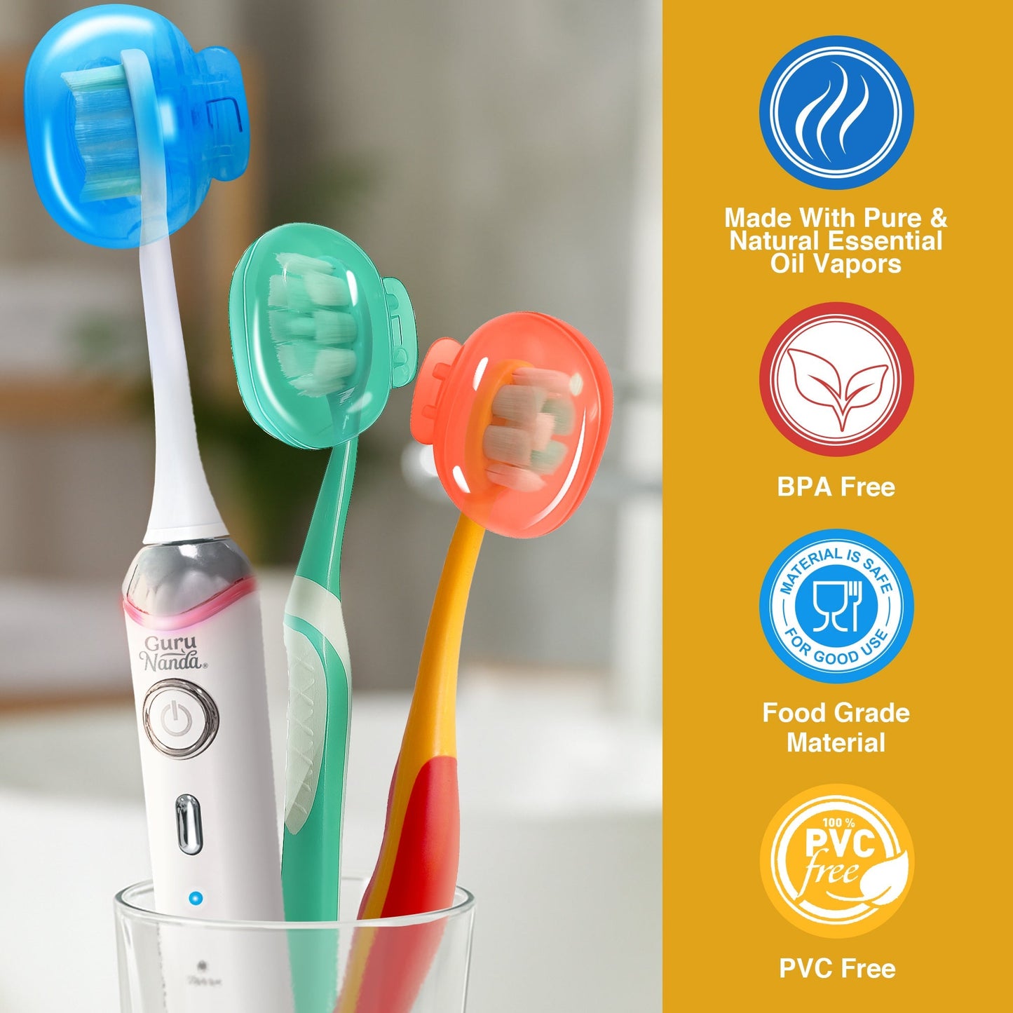 Brush Pod Toothbrush Protector - 4 Count (Colors may vary)