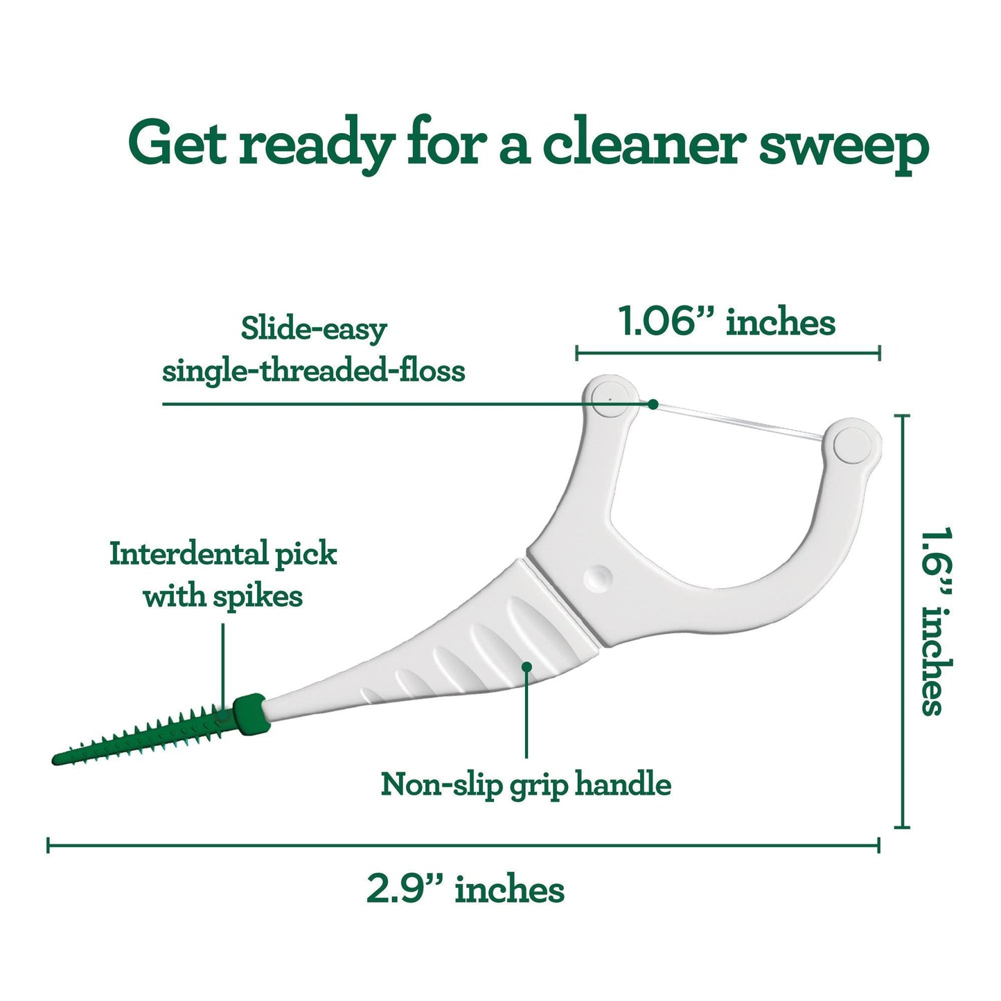 2-in-1 Dental Floss Picks (40-Count)