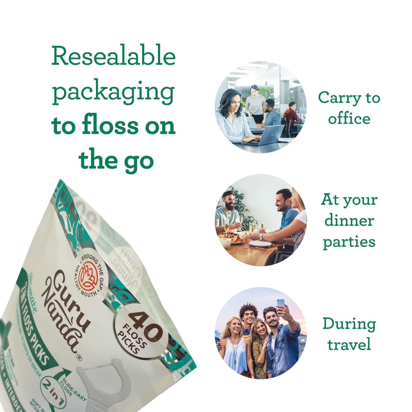 2-in-1 Dental Floss Picks (40-Count)