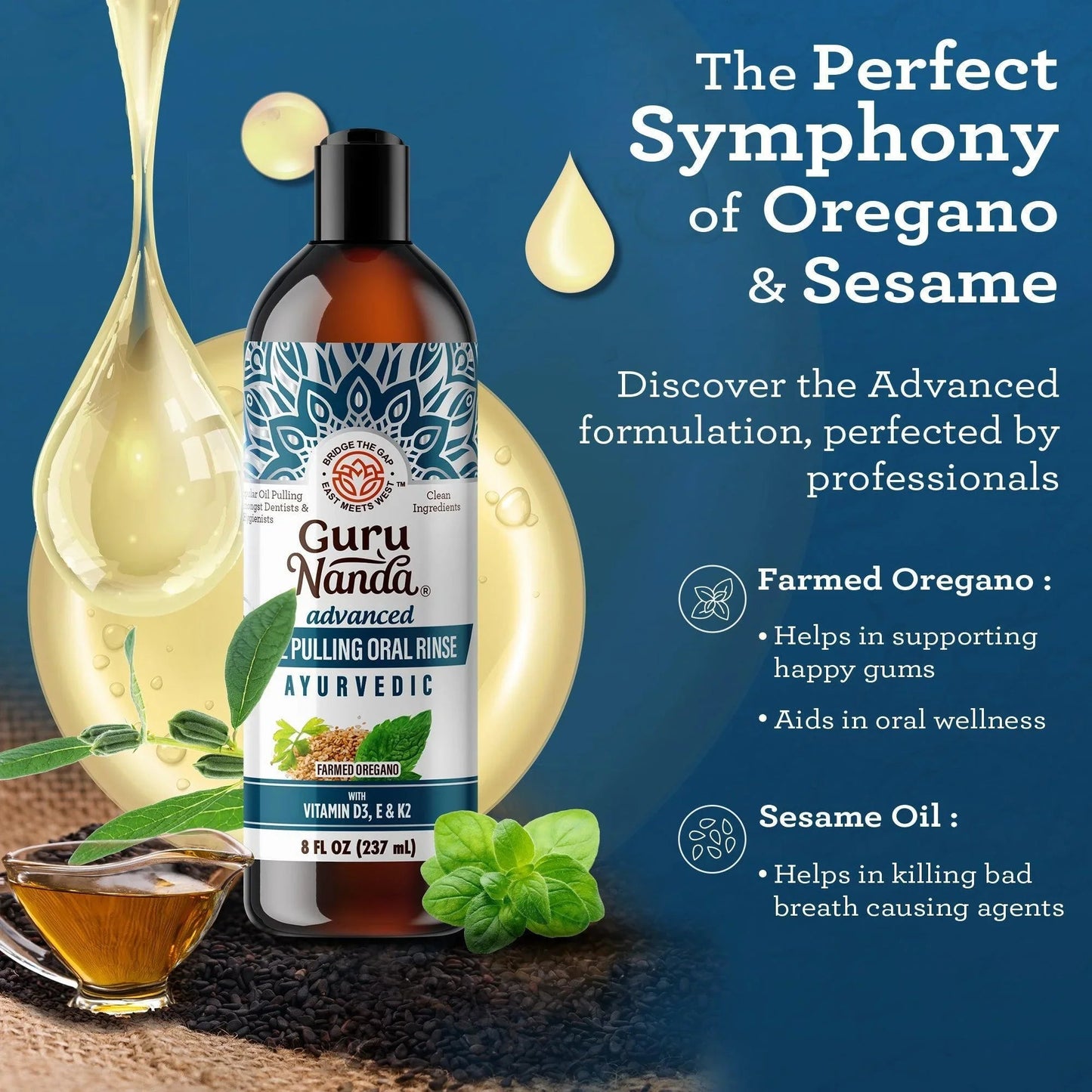 Advanced Formula Pulling Oil for Teeth & Gums, 8 Fl Oz - 1 Pk