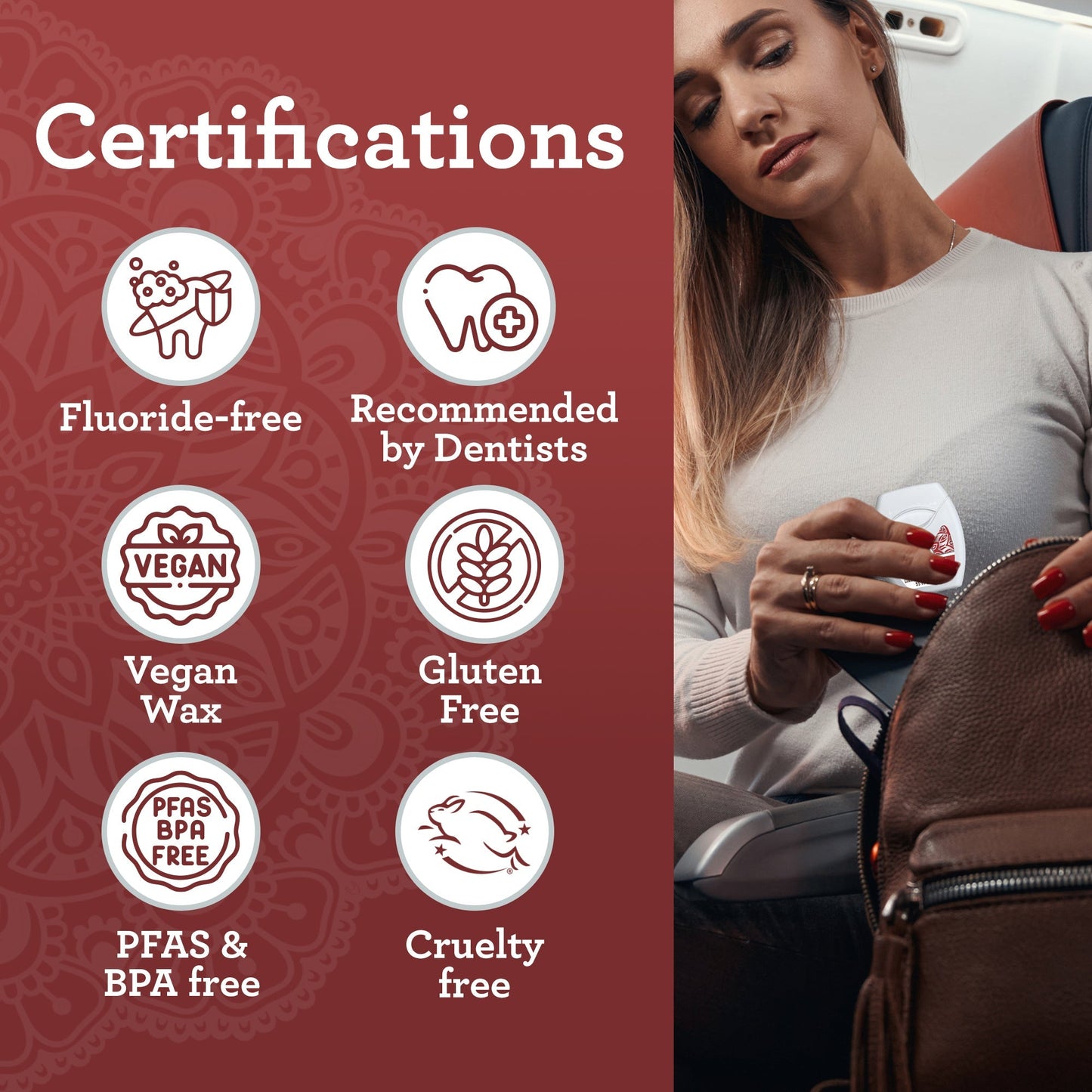 Cinnamon Flavored Expandable Dental Floss - 55 Yards