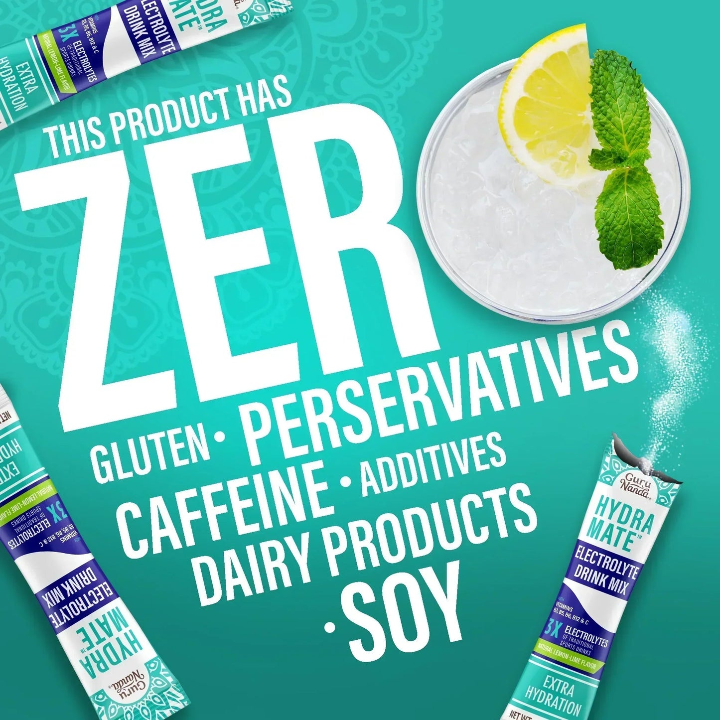 Hydramate Hydration Electrolyte Drink Mix, Lemon Lime - 1 Count (2 Sachets)