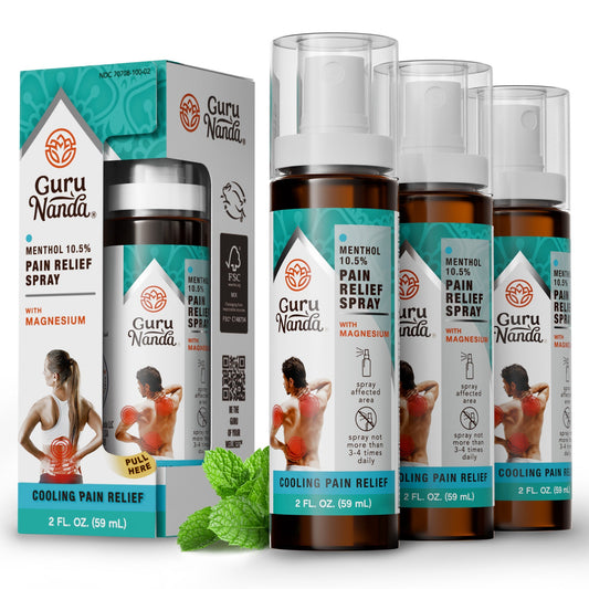 Menthol with Magnesium Spray for Pain Relief  - Pack of 3