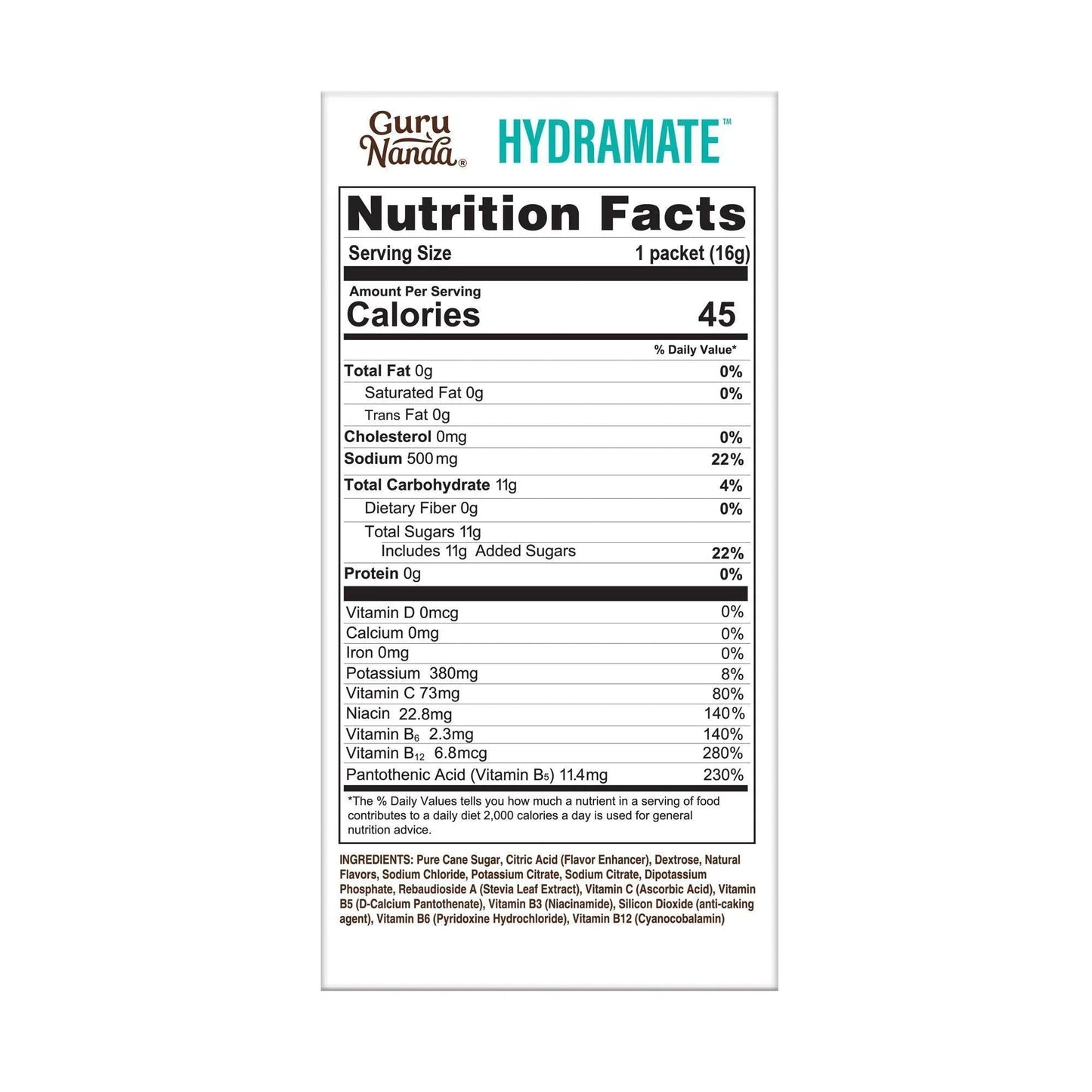 Hydramate Hydration Electrolyte Drink Mix, Lemon Lime - 1 Count (2 Sachets)