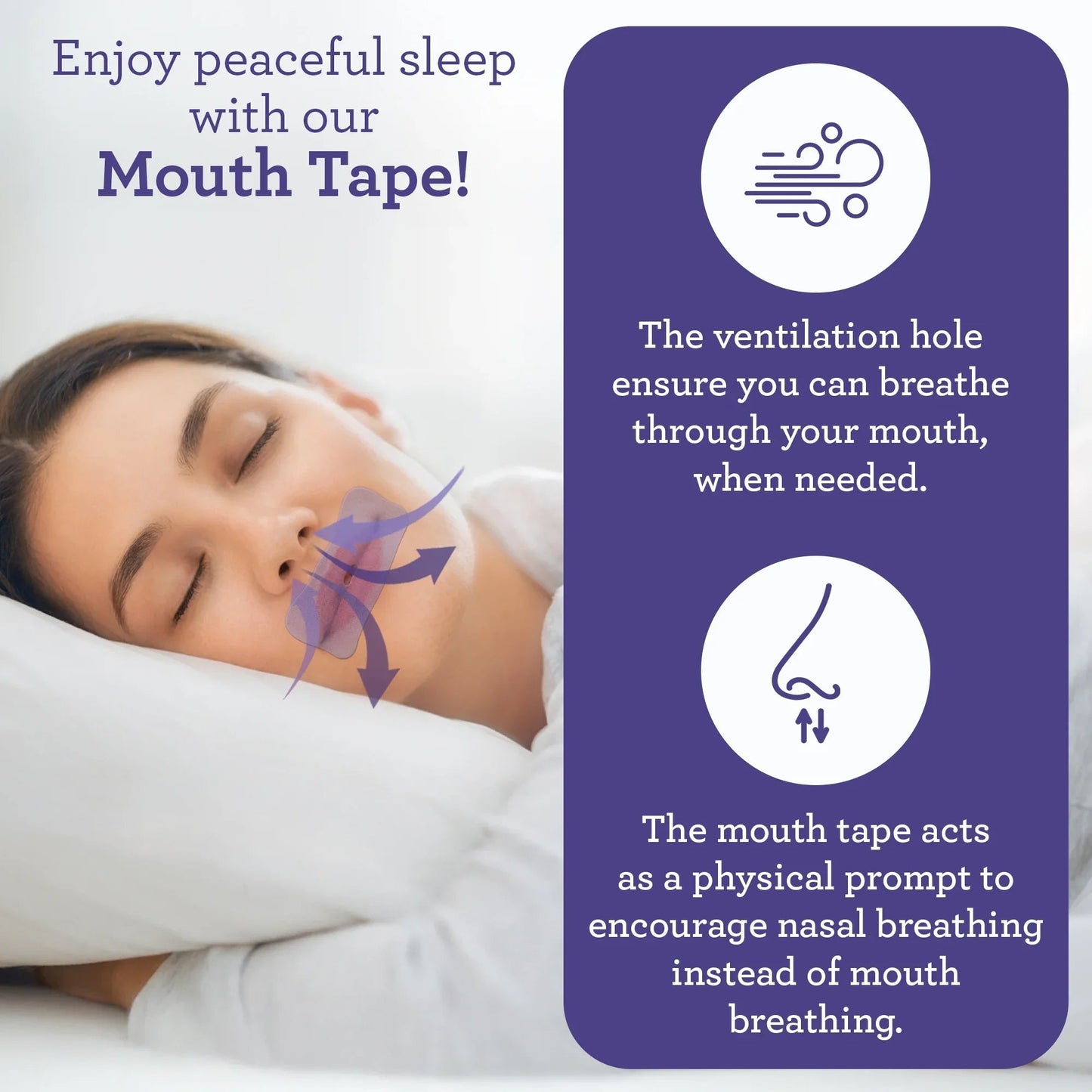 Lavender Infused Mouth Tape - 60 Count