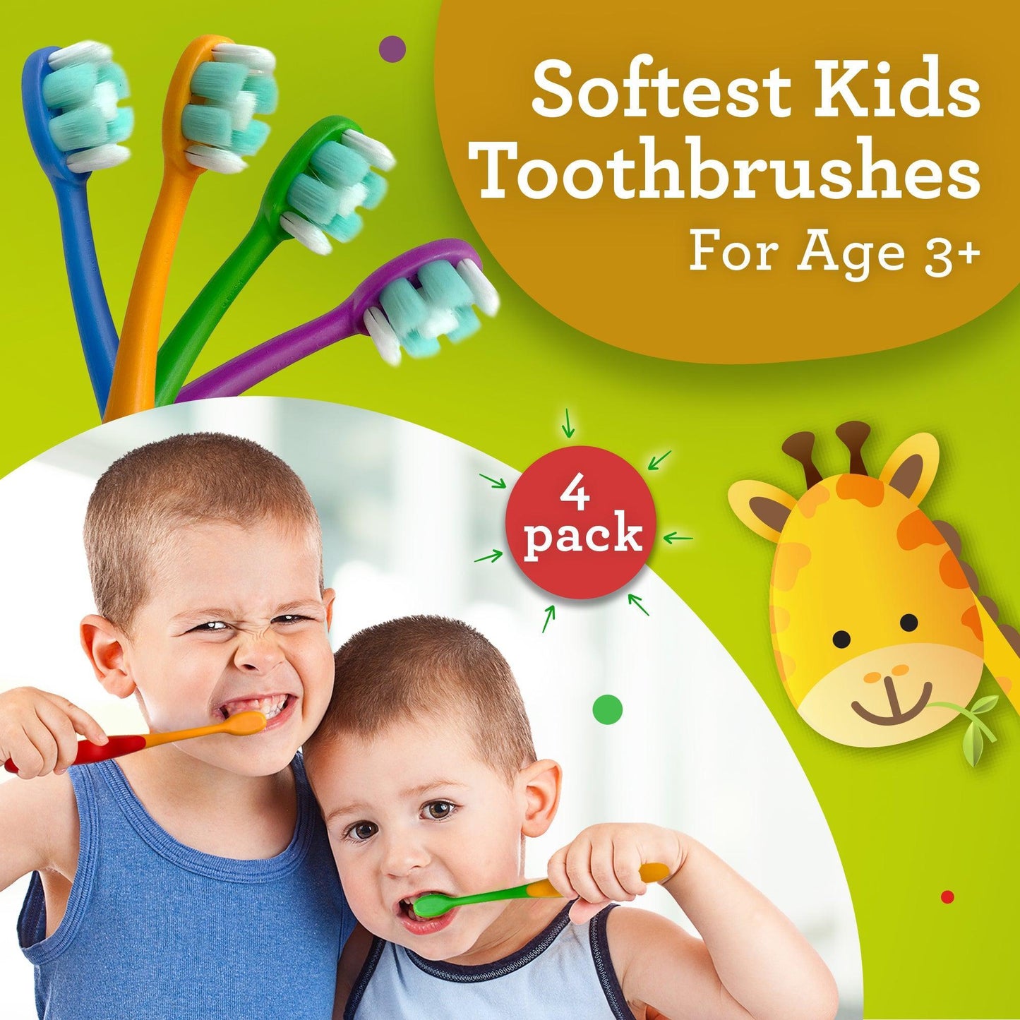 Kids Butter on Gums Toothbrush ¨C 4 Pack