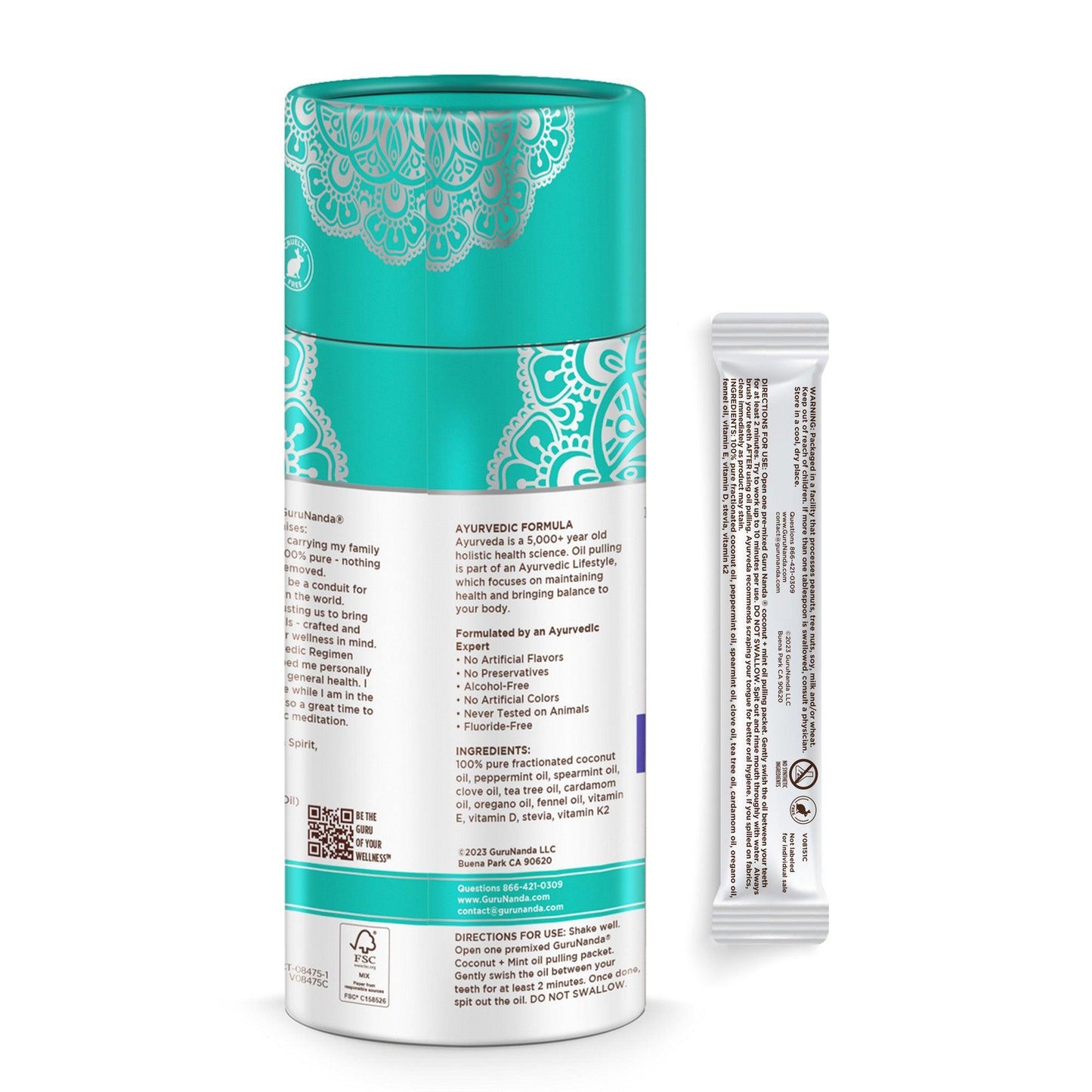 Travel Sachets with Cocomint Oil Pulling and 7 Essential Oil - 7 Count